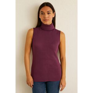 Michael Stars Plum Sleeveless Turtleneck Top – Size XS